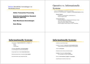 Operative vs. Informationelle Systeme Informationelle