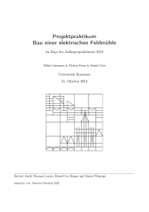 Bericht-Elektrofeldm.. - Physikalisches Anfängerpraktikum