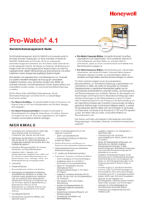 Pro-Watch® 4.1 - Honeywell Security