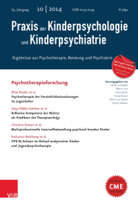 Praxis der Kinderpsychologie und Kinderpsychiatrie, 2014