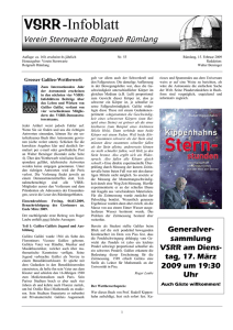 Infoblatt Nr. 55 - Sternwarte Rotgrueb Rümlang