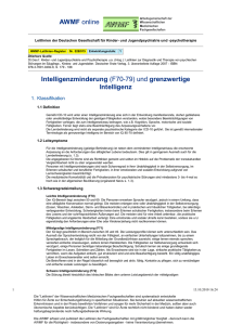 028-015 S1 Intelligenzminderung (F7) und grenzwertige Intelligenz