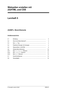 Webseiten erstellen mit (X)HTML und CSS Lernheft 5