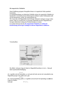 Die magnetische Feldstärke Durch Einführung geeigneter