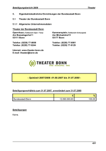 5.1 Theater der Bundesstadt Bonn - im Beteiligungsbericht 2009 Bonn