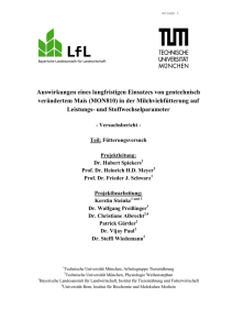 Auswirkungen eines langfristigen Einsatzes von gentechnisch