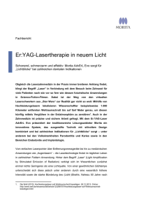 Fachbericht - Er:YAG-Lasertherapie in neuem Licht