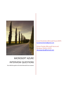 MICROSOFT AZURE INTERVIEW QUESTIONS