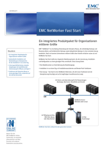 EMC NetWorker Fast Start
