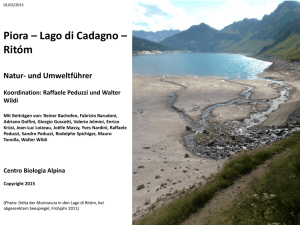 Piora – Lago di Cadagno - Centro Biologia Alpina, Piora