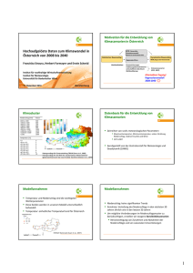 Hochaufgelöste Daten zum Klimawandel in Österreich von 2008 bis