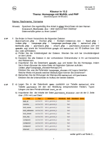 mit MySQL und PHP - lehrer.uni