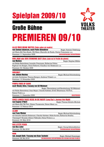 Premieren 09/10 - volkstheater
