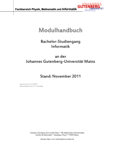 Bachelor of Science Informatik - FB08 Studium