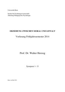 Prof. Dr. Walter Herzog