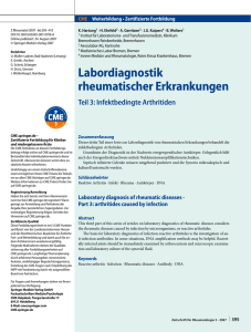 Labordiagnostik rheumatischer Erkrankungen