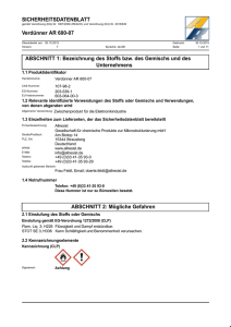 SICHERHEITSDATENBLATT Verdünner AR 600-07