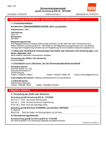 Sicherheitsdatenblatt