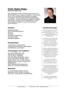 Ausfürliches Profil als PDF - Stefan Weber IT