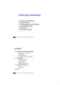 Einführung in Datenbanken