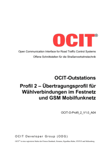 OCIT-Outstations Profil 2 – Übertragungsprofil für