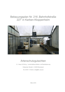 Bebauungsplan Nr. 216 ‚Bahnhofstraße 227` in Karben