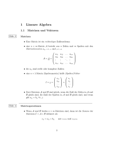1 Lineare Algebra