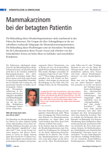 Mammakarzinom bei der betagten Patientin