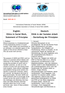 Ethics in Social Work, Statement of Principles Ethik