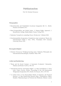 Publikationsliste - Praktische Philosophie Köln