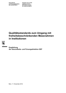 Qualitätsstandards zu freiheitsbeschränkenden Massnahmen in