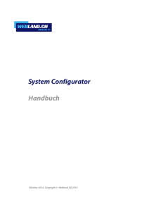 Handbuch System Configurator