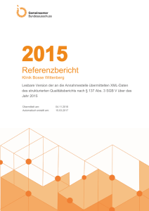 Qualitätsbericht 2015 - Krankenhausverzeichnis :: Sachsen