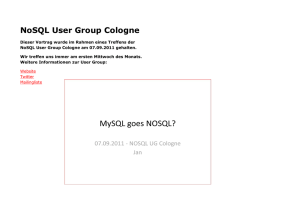 NoSQL User Group Cologne