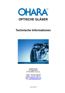 OPTISCHE GLÄSER - Technische Informationen