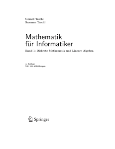Mathematik für Informatiker 1 - Fakultät für Mathematik