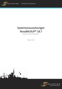 Systemvoraussetzungen NovaBACKUP® 18.7