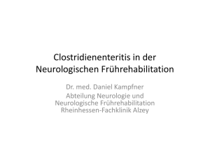Clostridienenteritis in der Neurologischen Frührehabilitation