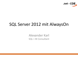 SQL Server 2012 mit AlwaysOn - net-CDE