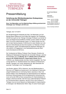 Pressemitteilung - Dres. Bayer