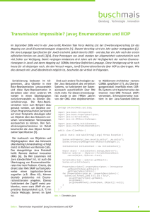 Transmission Impossible? Java5 Enumerationen und IIOP