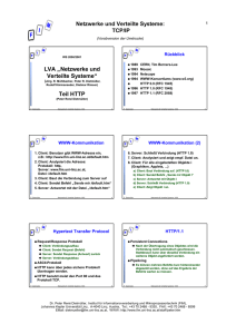 LVA „Netzwerke und Verteilte Systeme“ Teil HTTP