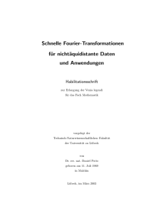 Schnelle Fourier-Transformationen für