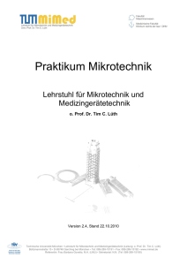 Praktikum Mikrotechnik - mimed - Technische Universität München