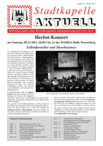 Ausgabe 45 / Okt. 2013 - Stadtkapelle Wasserburg
