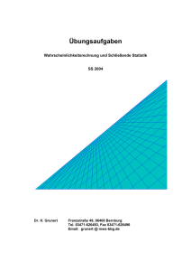 Übungsaufgaben "Schließende Statistik"