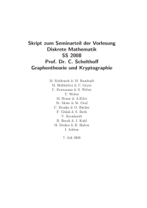 Skript zum Seminarteil der Vorlesung Diskrete Mathematik SS 2008