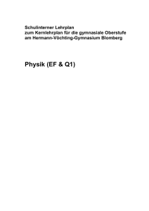 Schulinternes Fachcurriculum Physik (Sek.II (EF und Q1))