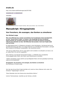 Manuskript Hirngespinste - Bernstein Center Freiburg