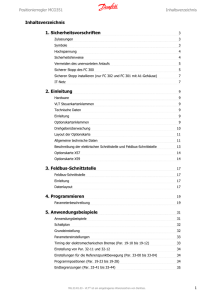 Inhaltsverzeichnis 1. Sicherheitsvorschriften 2. Einleitung 3. Feldbus